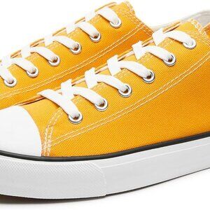 Yageyan Men's Canvas Low Top Sneakers Yellow - US Size 10 - Used